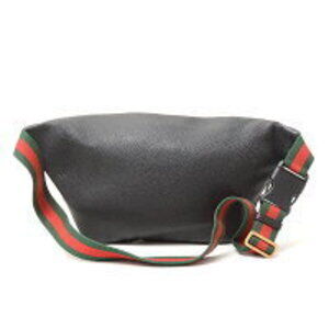 Gucci Belt Body Bag Logo Leather Black